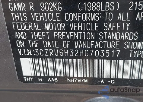 2017 Honda Hr-V Lx из США, поврежденный, VIN 3CZRU6H32HG703517